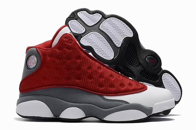 Air Jordan 13 Men's Basketball Shoes Red White-33 - Click Image to Close